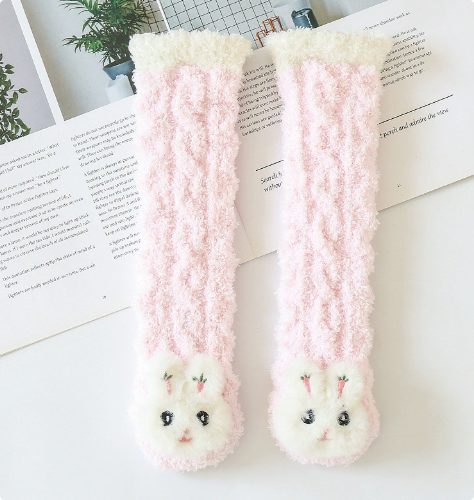 Extra warm anti-slip long baby socks, designed for comfort and preventing slips.