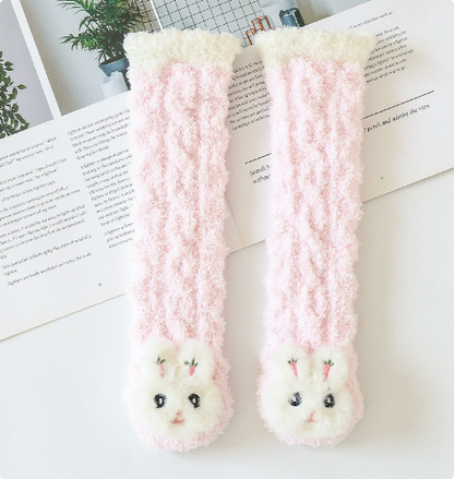 Extra warm anti-slip long baby socks, designed for comfort and preventing slips.