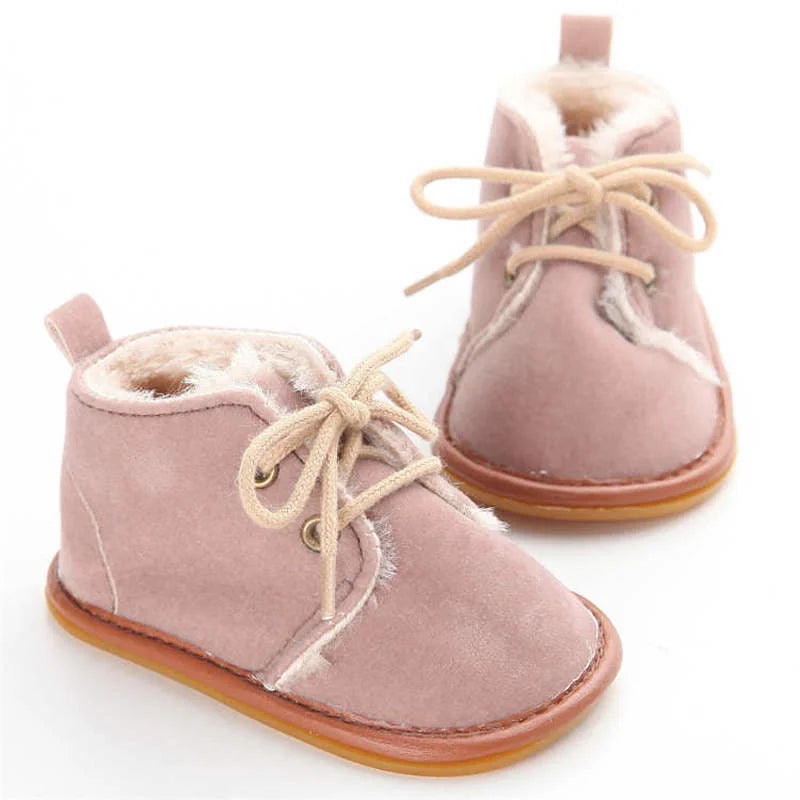 Soft infant winter boots, perfect for crib or play, providing warmth and comfort.