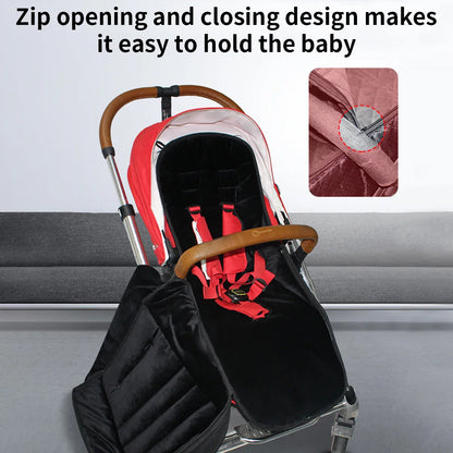 Multi-functional baby footmuff, grey, acts as sleeping bag and pram liner, winter