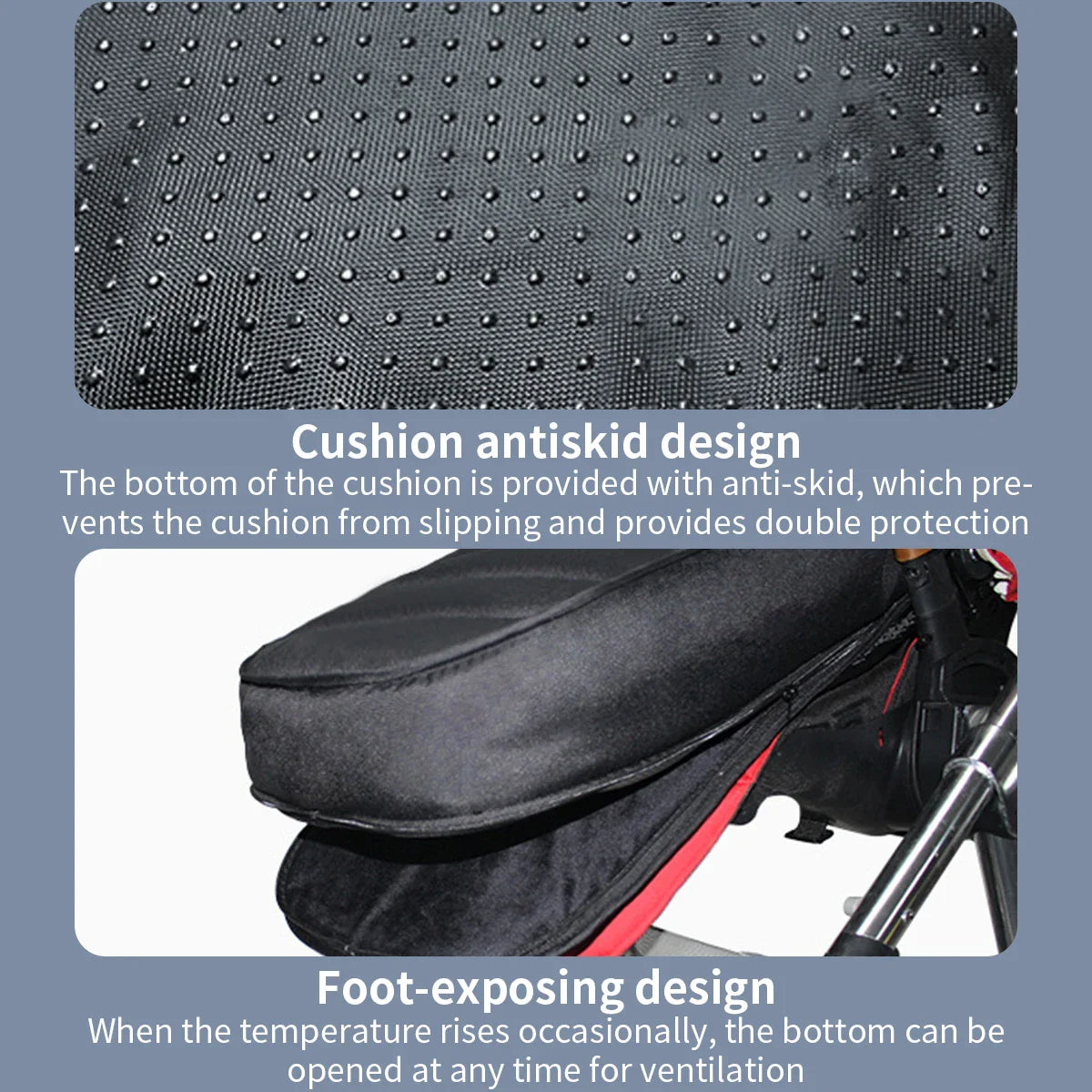 Convertible infant footmuff, black, adapts as baby grows, warm for winter travel