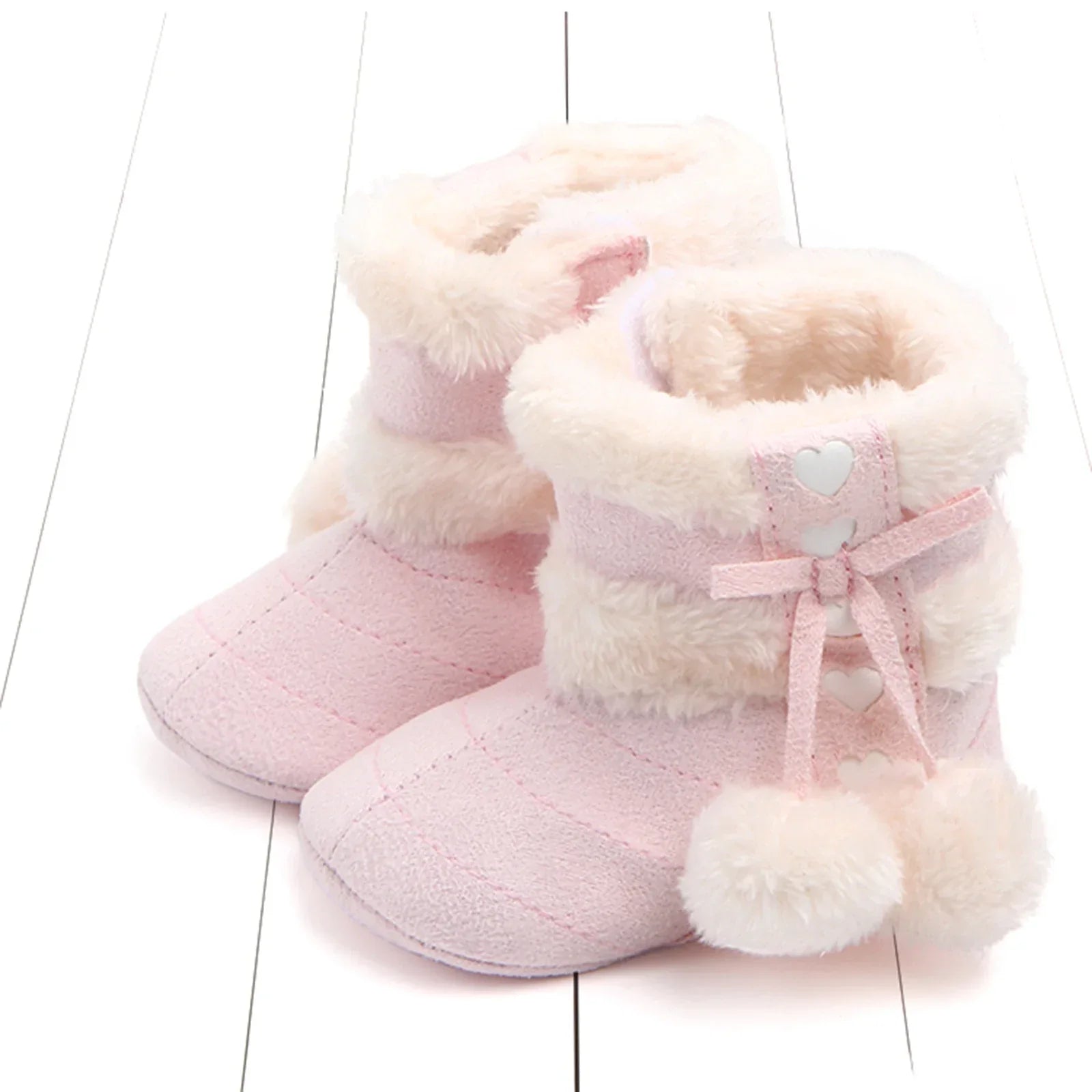 Infant shoes: plush polyester baby winter boots, ensuring warm and cozy little feet