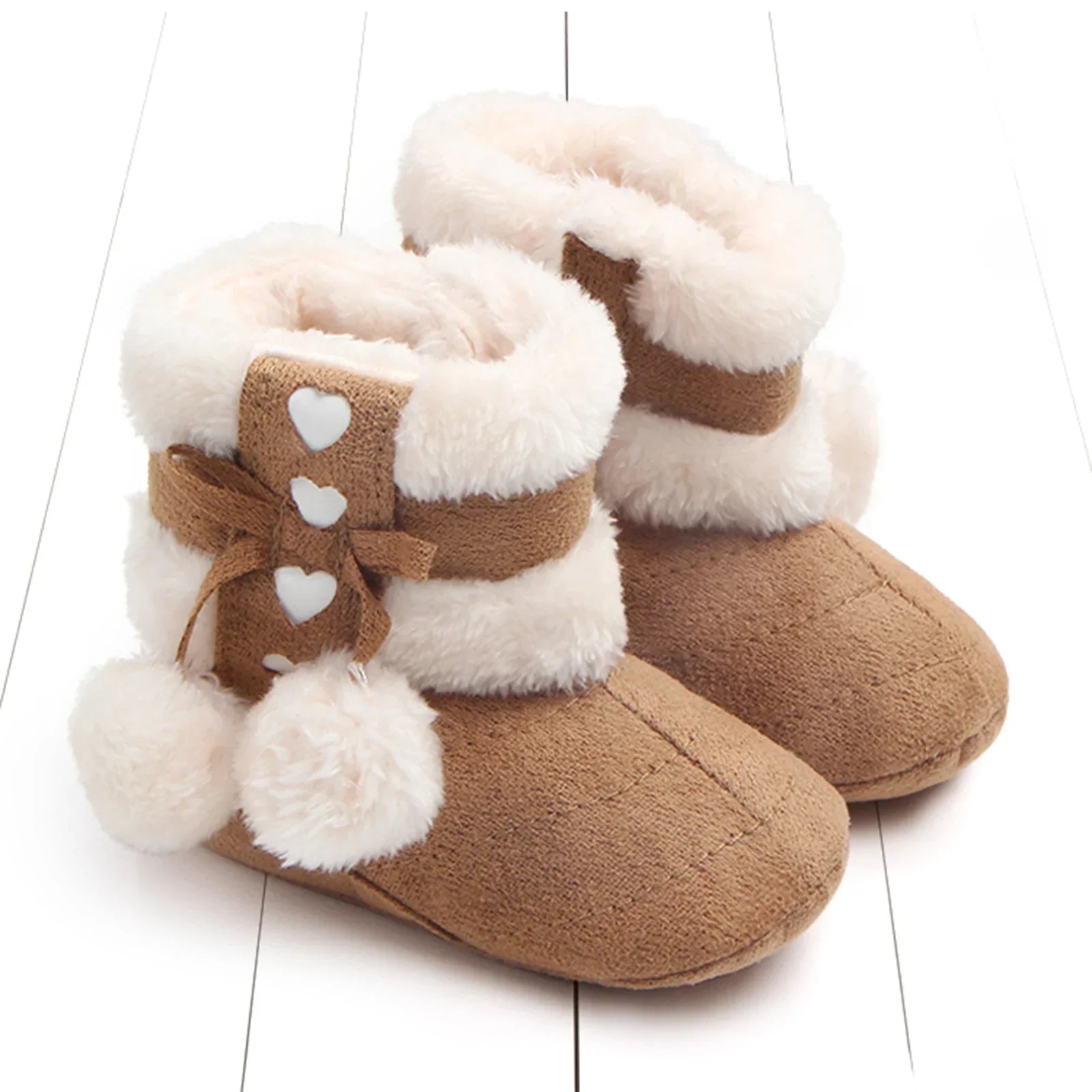 Soft baby fashion boots for winter, featuring a warm design for toddlers and infants