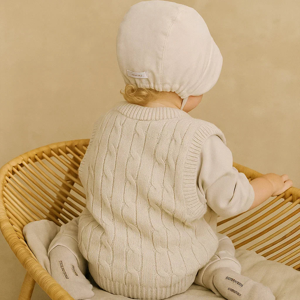 Gray wool blend children's vest, essential kids' clothing for cold weather