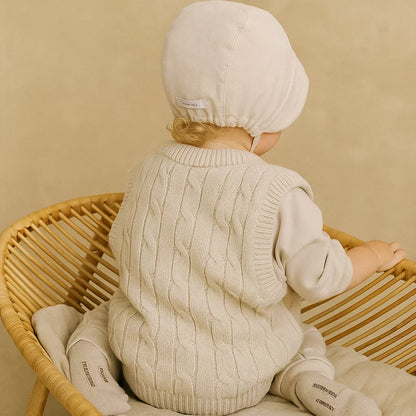Gray wool blend children's vest, essential kids' clothing for cold weather