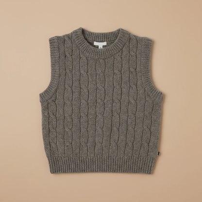 Chic beige wool blend children's top, a must-have for cozy winter outfits
