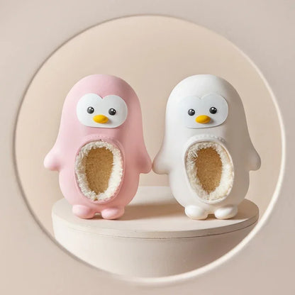 Toddler's anti-slip penguin slippers, soft and comfortable warm footwear