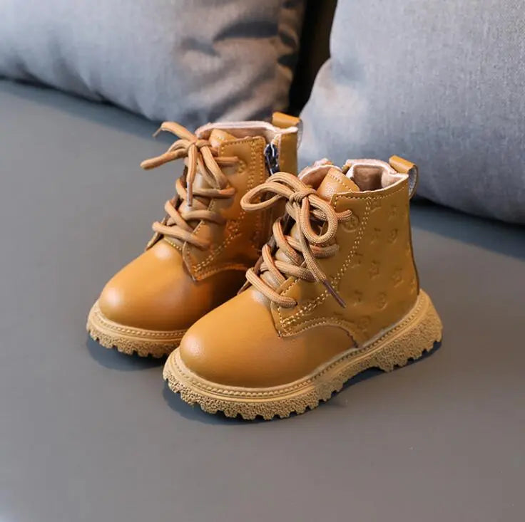 Adorable children's winter boots with thick plush lining, keeping little feet cozy
