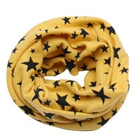 Baby accessory warm winter scarf, cute animal character print, perfect for keeping toddlers cozy.