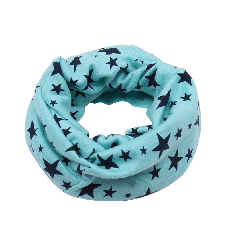 Playful animal print kids scarf, a warm cotton baby accessory designed for winter comfort.