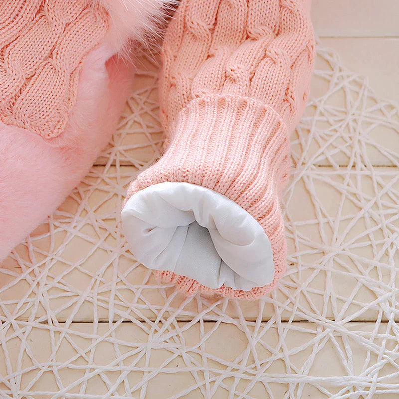 Pink long sleeve hooded jacket for baby girls, soft cotton blend, excellent holiday outfit.