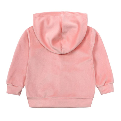 Children's velvet zip tracksuit, perfect for sports or casual winter wear