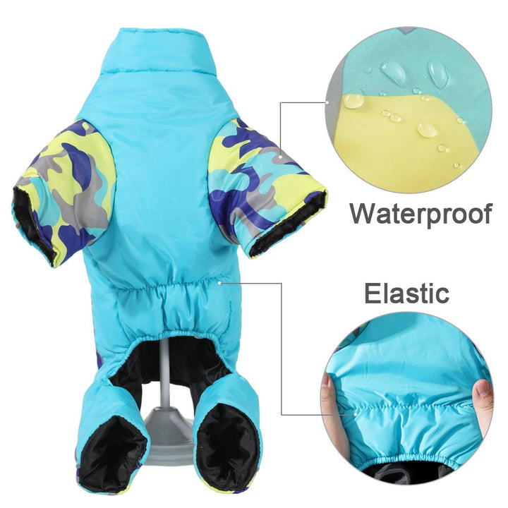 Reflective pet vest: waterproof & warm dog jacket, ensuring safety during night and low-light walks.