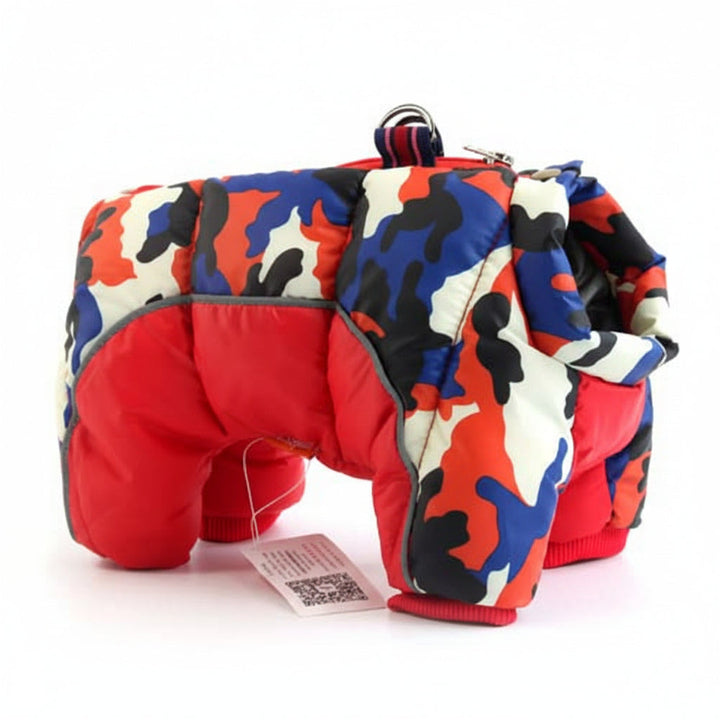 Dog apparel for cold weather: waterproof & warm jacket, reflective for visibility during walks.