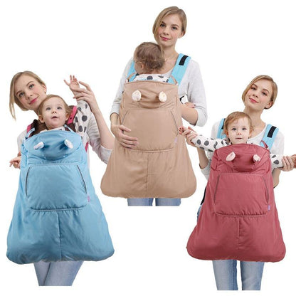 Mommy essentials: baby carrier cover, grey, enhancing baby wearing experience, winter gear