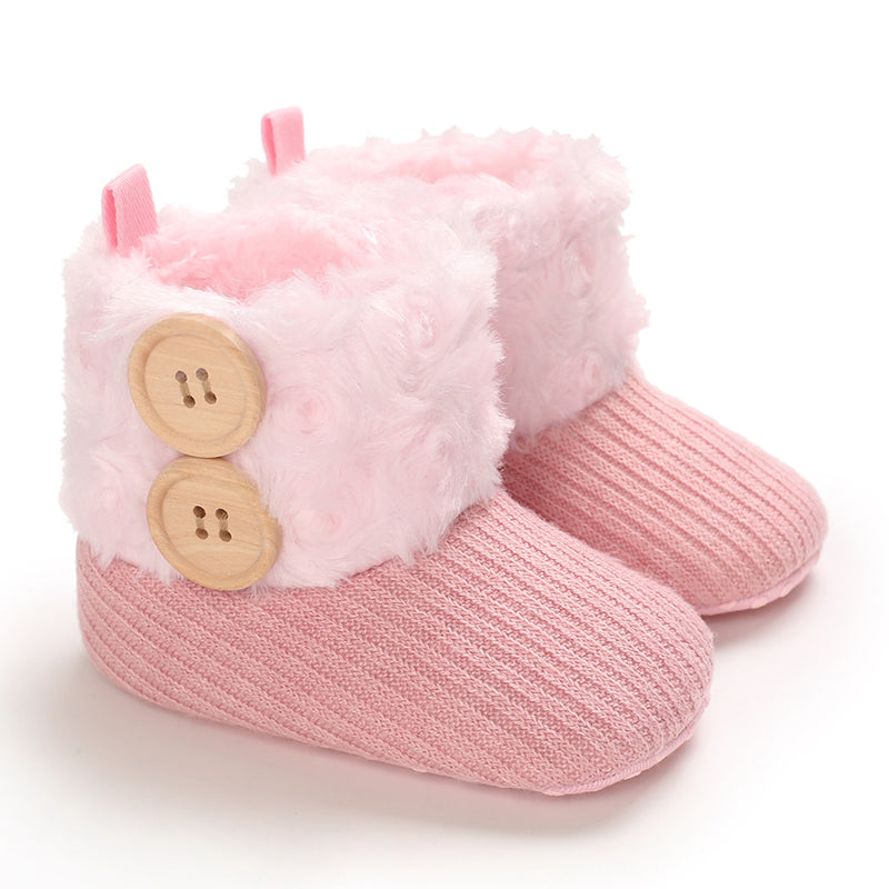 Infant warm footwear, non-slip sole, plush lining, comfortable and durable