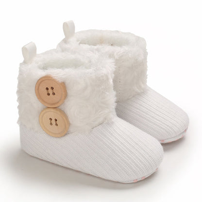 Unisex infant snow boots, non-slip sole, plush lined for superior warmth