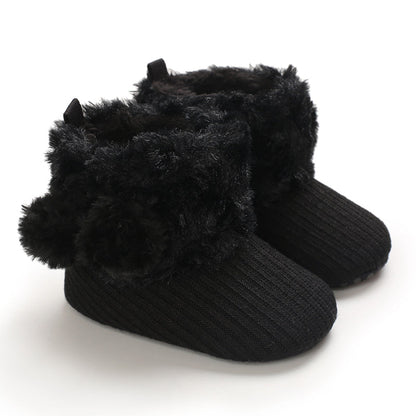 Toddler snow boots, non-slip grip sole, plush lined for warmth, unisex design