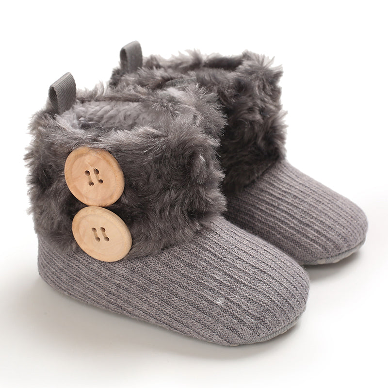 Baby non-slip winter boots, plush lined for ultimate warmth, unisex toddler shoes
