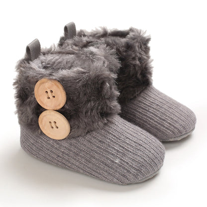 Baby non-slip winter boots, plush lined for ultimate warmth, unisex toddler shoes