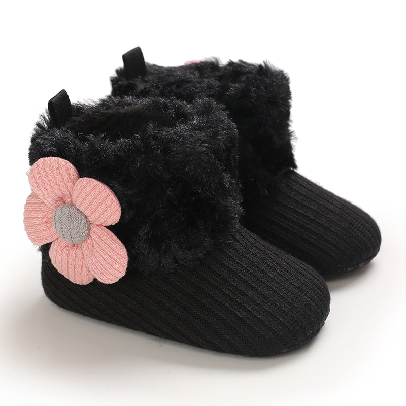 Unisex toddler warm boots, non-slip outsole, soft plush lining, winter footwear