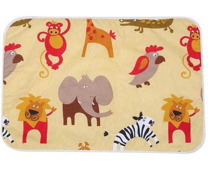 Soft cotton PVC baby changing pad, waterproof and washable for hygiene.