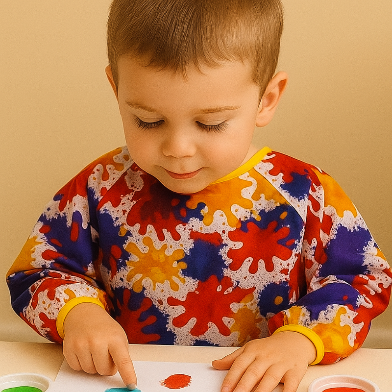 Children's painting apron, long sleeve waterproof smock for toddlers, art and crafts