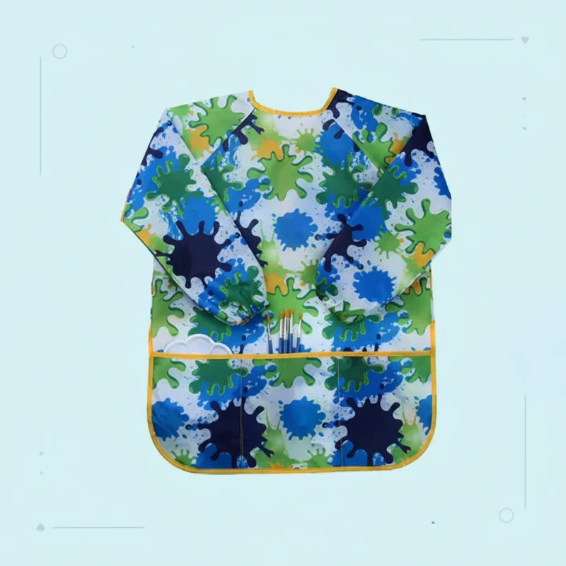 Easy clean children's painting smock, waterproof long sleeve for art and crafts