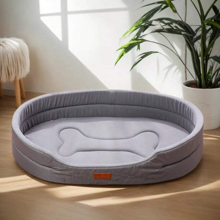 Give your dog ultimate comfort with this waterproof, orthopedic, plush pet bed & washable cover.