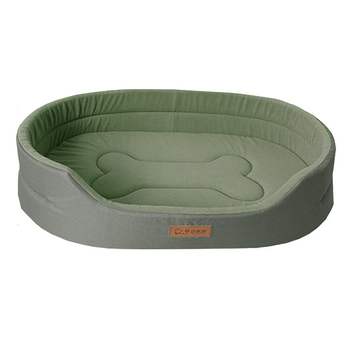 Durable waterproof orthopedic pet bed featuring a luxurious plush sleeping surface for ultimate comfort.