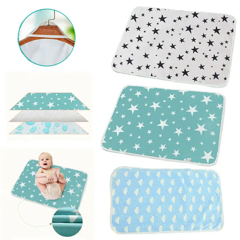 Easy clean waterproof changing pad, reusable cotton for babies and travel