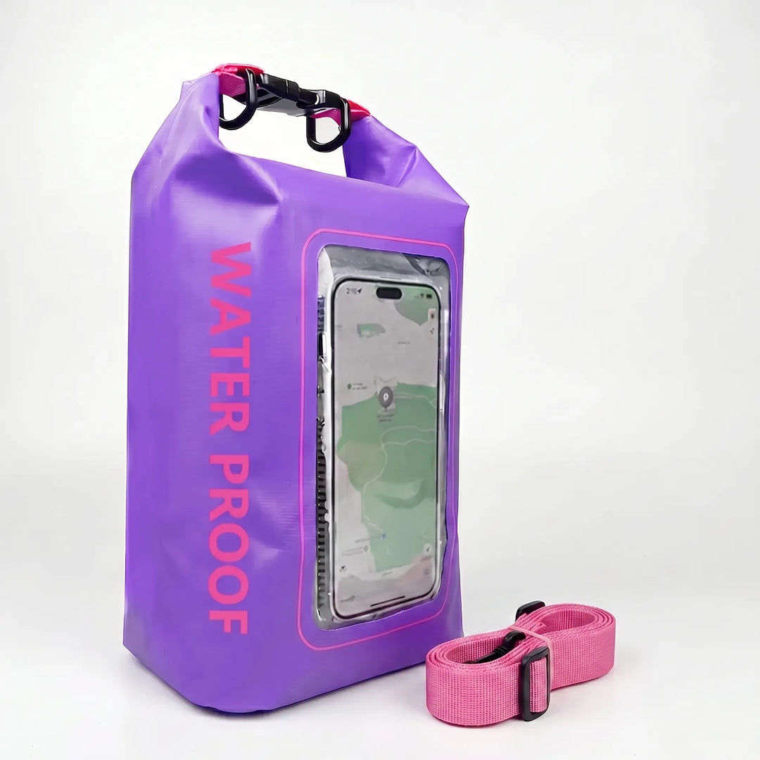 Boating waterproof dry bag, essential for protecting gear & using your phone on the water.