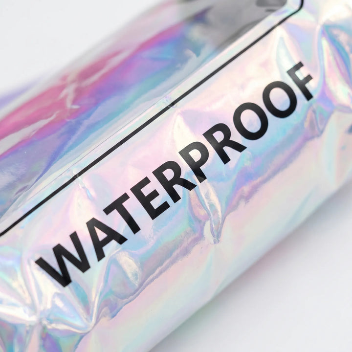 Adventure-ready waterproof roll-top dry bag protects gear & phone during hiking & beach trips.
