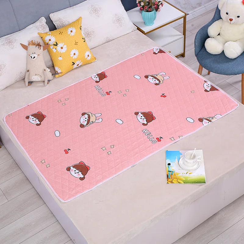 Baby nursery must-have waterproof pad, ensures dry sleep for little ones.