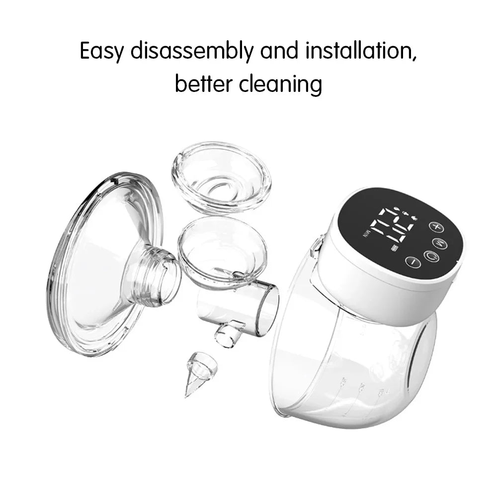 Professional image of the wearable electric breast pump, emphasizing its modern, sleek design for moms.