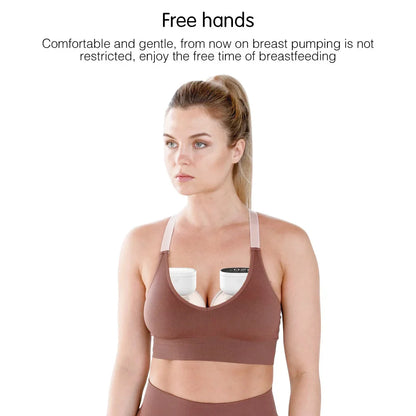 Compact wearable electric breast pump with soft flange, designed for comfortable, silent operation.