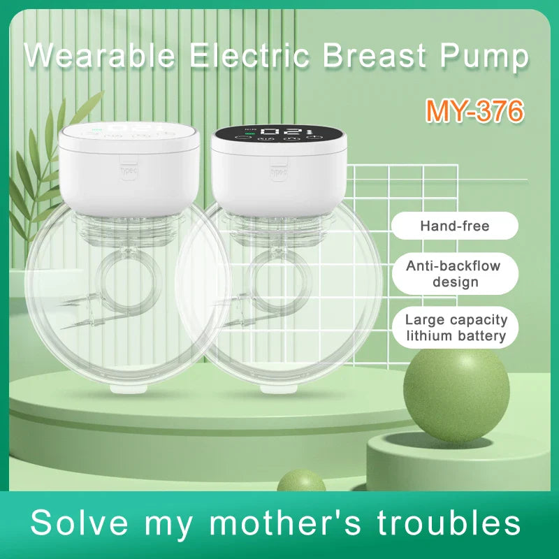 Wearable breast pump with powerful yet gentle suction, automatic milk expression device