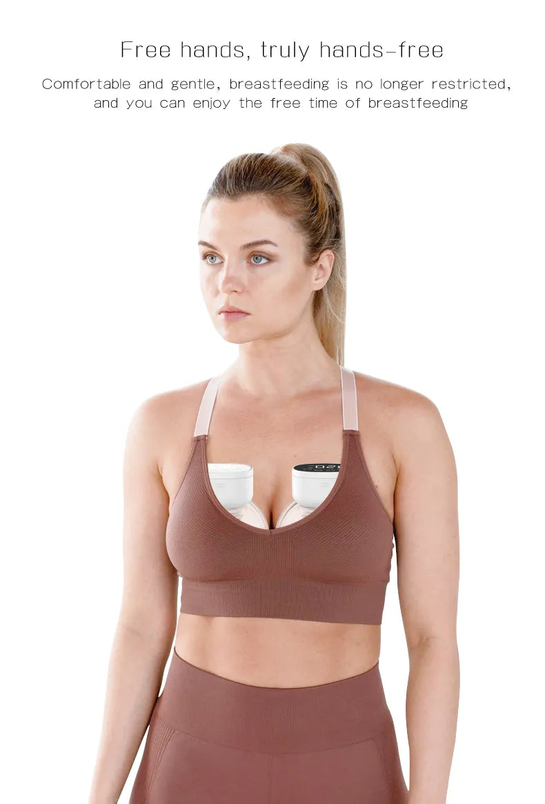 Wearable electric breast pump, made from safe PP material, for healthy milk expression