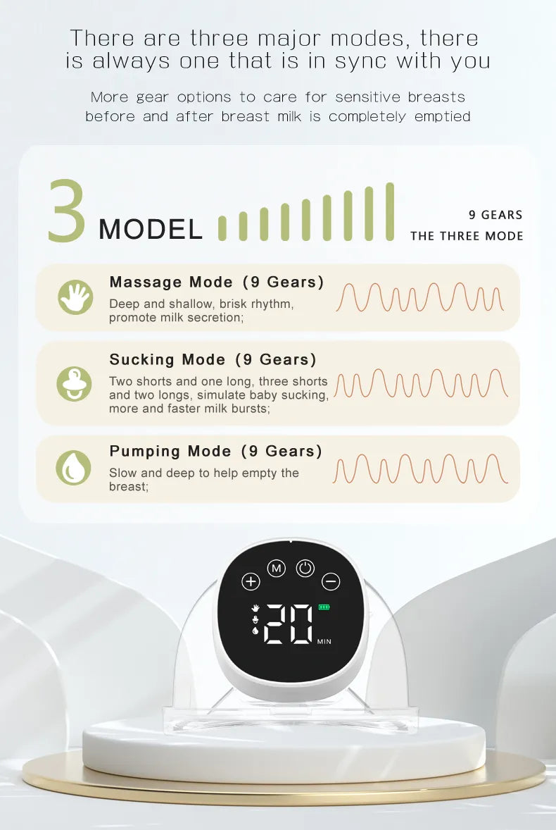 Hands-free breast pump, allowing multitasking while nursing, convenient and portable