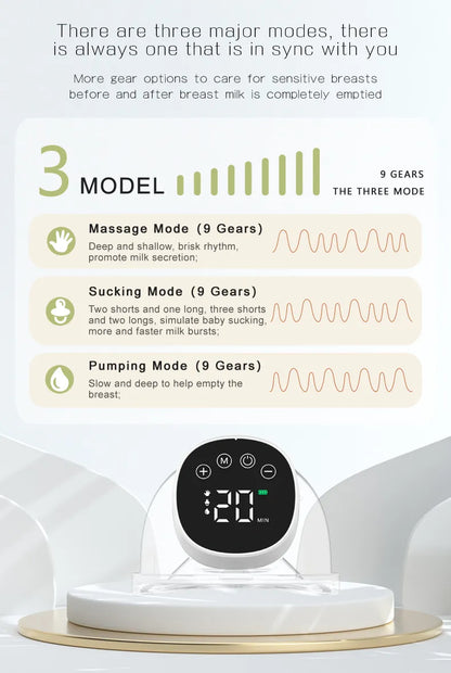 Hands-free breast pump, allowing multitasking while nursing, convenient and portable
