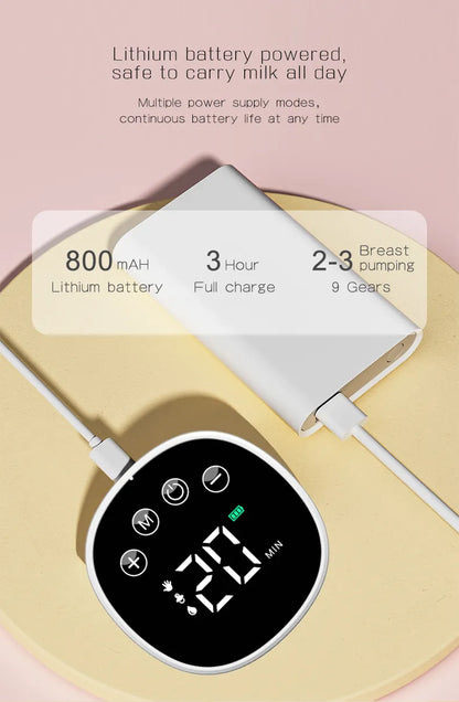 Electric wearable breast pump, quiet and discreet milk collection for women, baby care