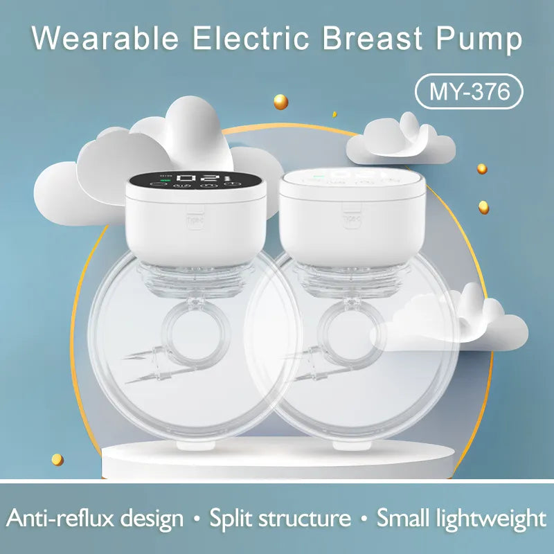 Portable electric breast pump for women, hands-free design, ideal for new moms, PP material