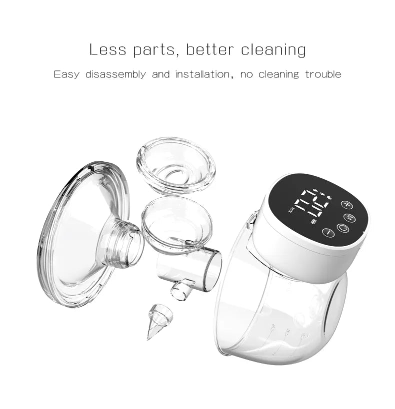 Wearable breast pump with ergonomic design for extended wear, PP material, mom essential