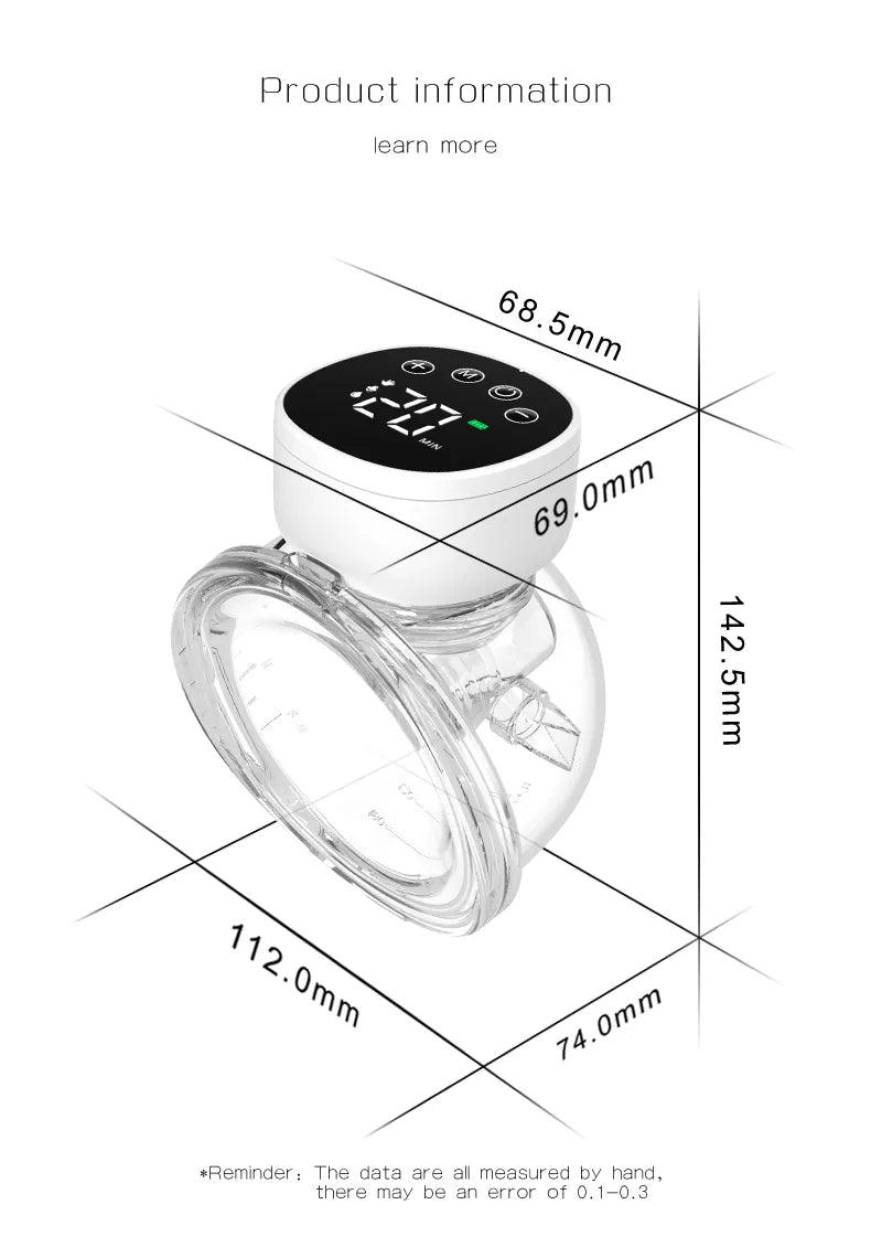 Automatic wearable breast pump, designed for a comfortable and efficient pumping experience