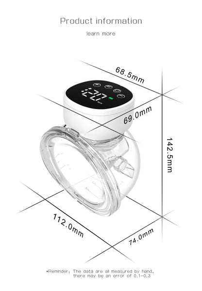 Automatic wearable breast pump, designed for a comfortable and efficient pumping experience