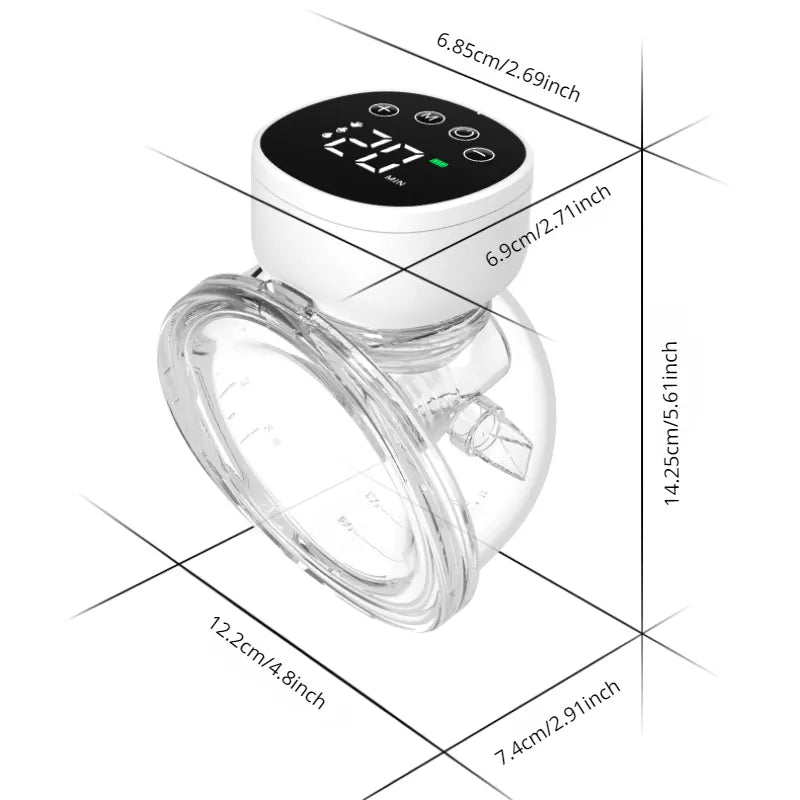 Hands-free electric breast pump, comfortable fit for nursing mothers, essential baby care item