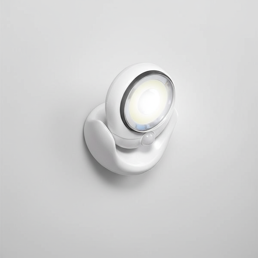 Bright LED motion sensor light, perfect for outdoor security and garden lighting. Easy wireless installation.