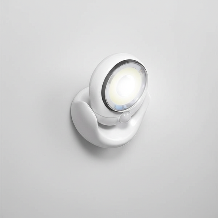 Bright LED motion sensor light, perfect for outdoor security and garden lighting. Easy wireless installation.