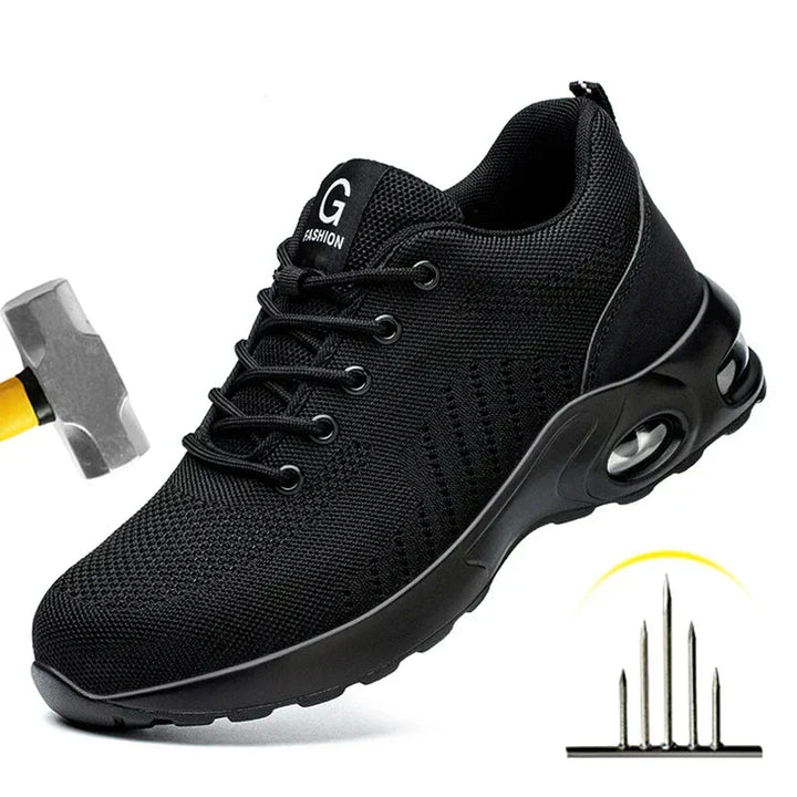WERKTRITT men's heavy-duty steel toe boots, providing enhanced protection & comfort for all-day work.