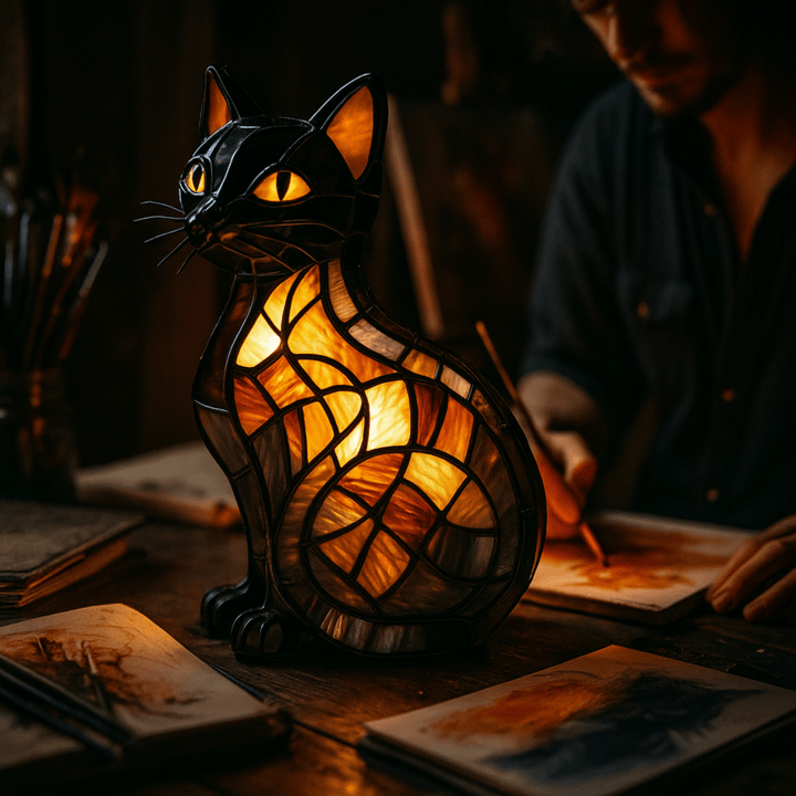 Silicone touch control cat LED lamp, a unique decorative night light and perfect gift for kids.